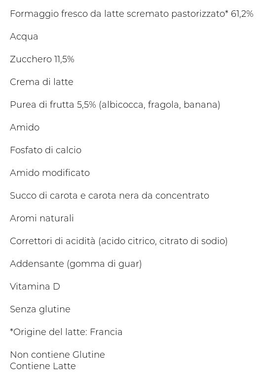Milk Formaggio alla Frutta Albicocca, Fragola, Banana 6 x 50 g