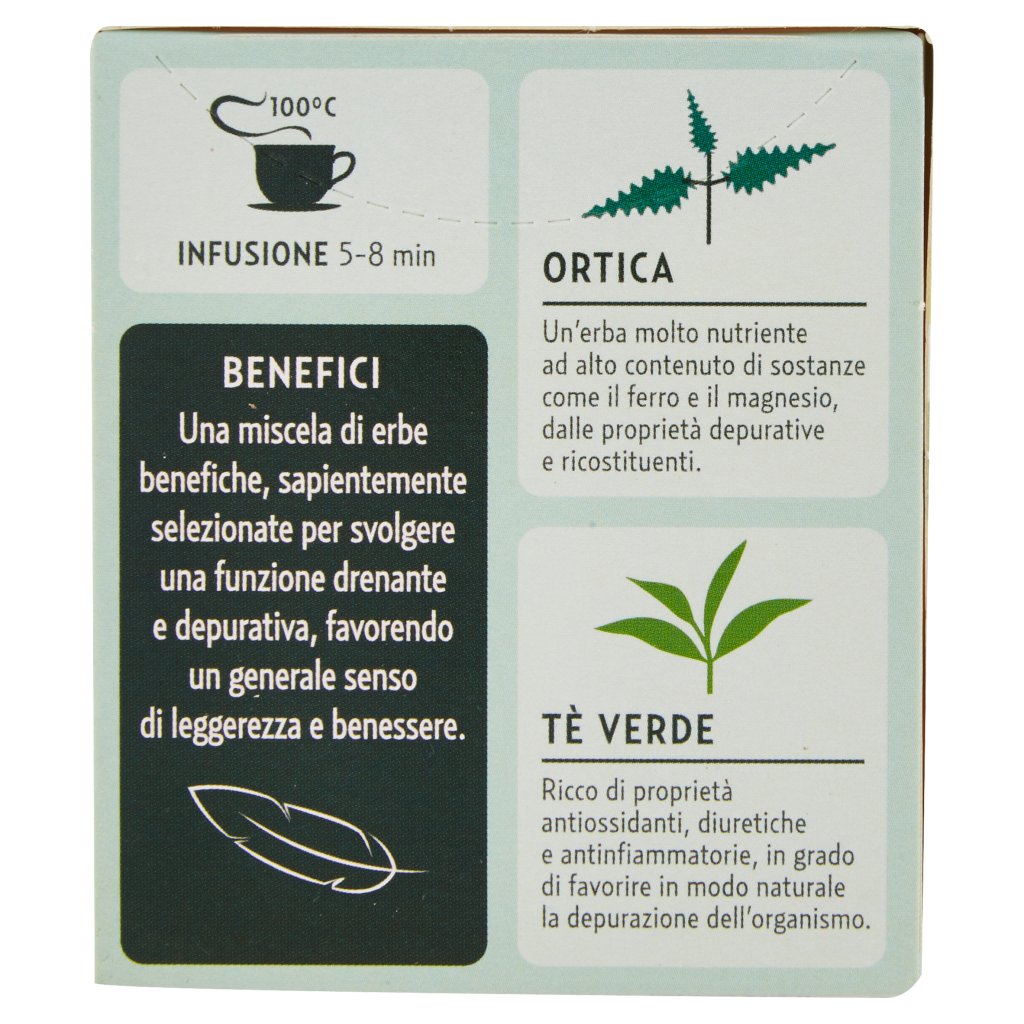 Pompadour Le Tisane Detox con Ortica e Tè Verde 18 x 2 g