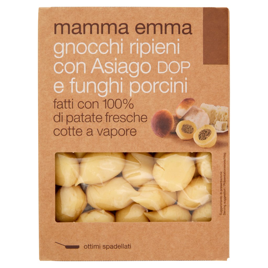 Mamma Emma Gnocchi Ripieni con Asiago Dop e Funghi Porcini