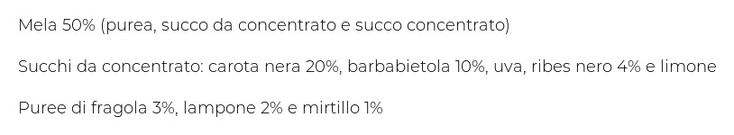 Valfrutta 100% Frullato Veggie Frutti di Bosco Barbabietola Carota Nera