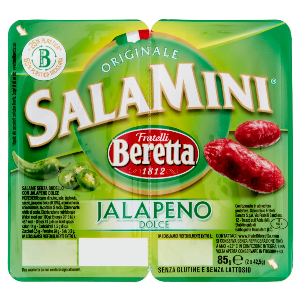 Fratelli Beretta Salamini Jalapeno Dolce 2 X 42,5 G | Everli