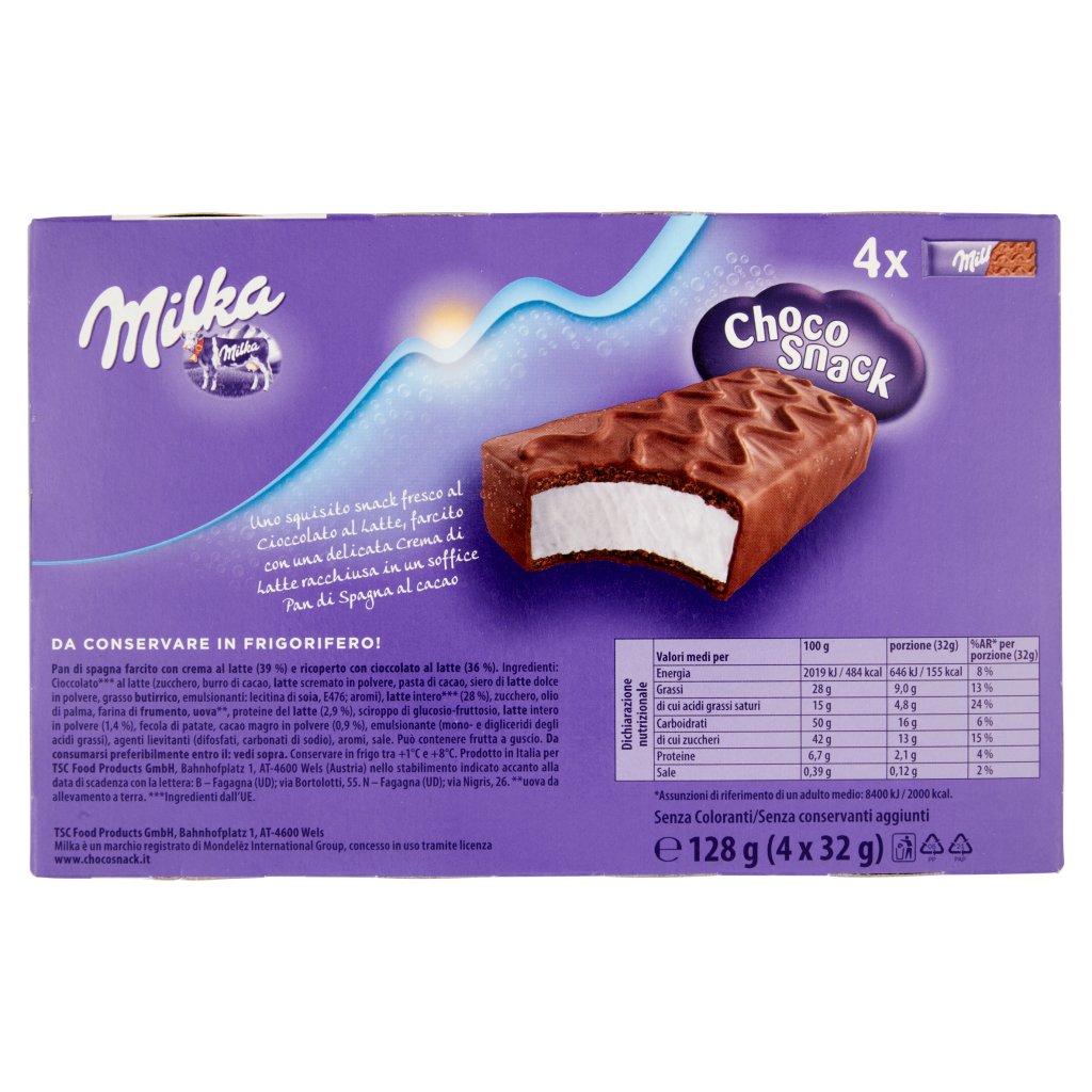 Milka Choco Snack 4 x 32 g