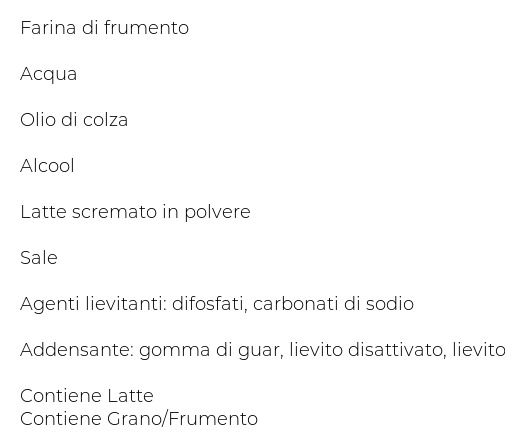 Acqua & Farina Pasta per Pizza Fresca Pizza Rettangolare