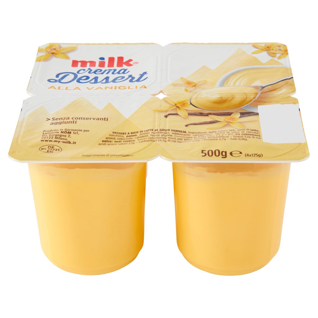 Milk Crema Dessert alla Vaniglia 4 x 125 g