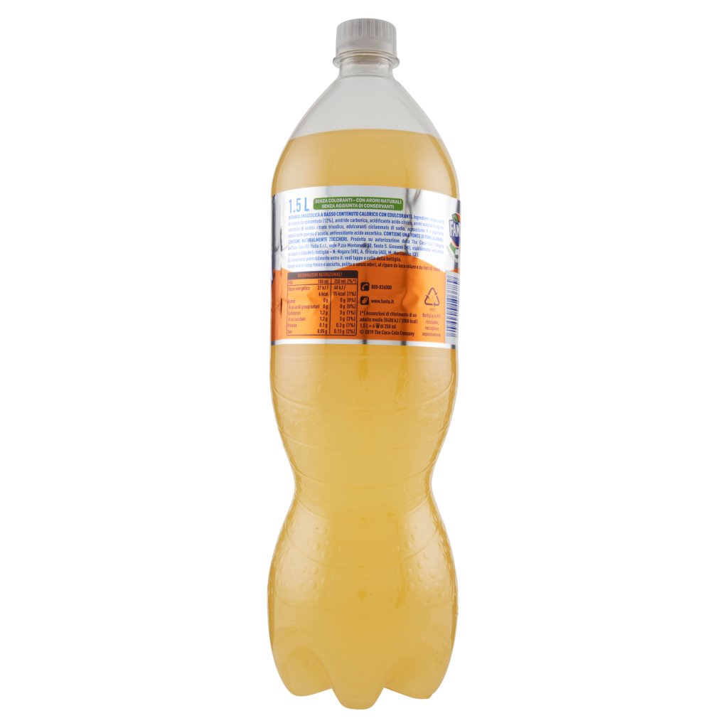 Fanta Orange Zero Zero Bottiglia di Plastica da 1500 Ml