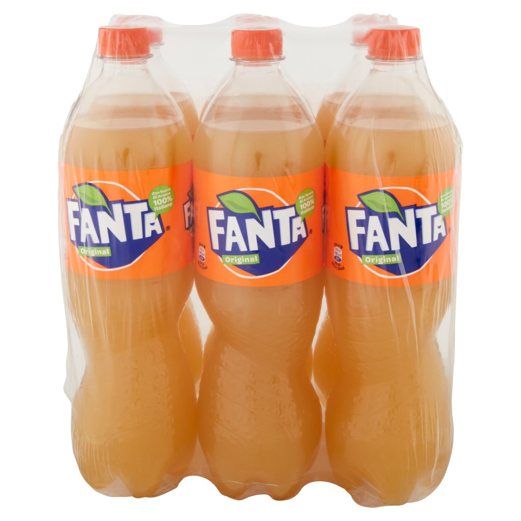 Fanta Orange Original Bottiglia di Plastica da 1000 Ml Confezione da 6