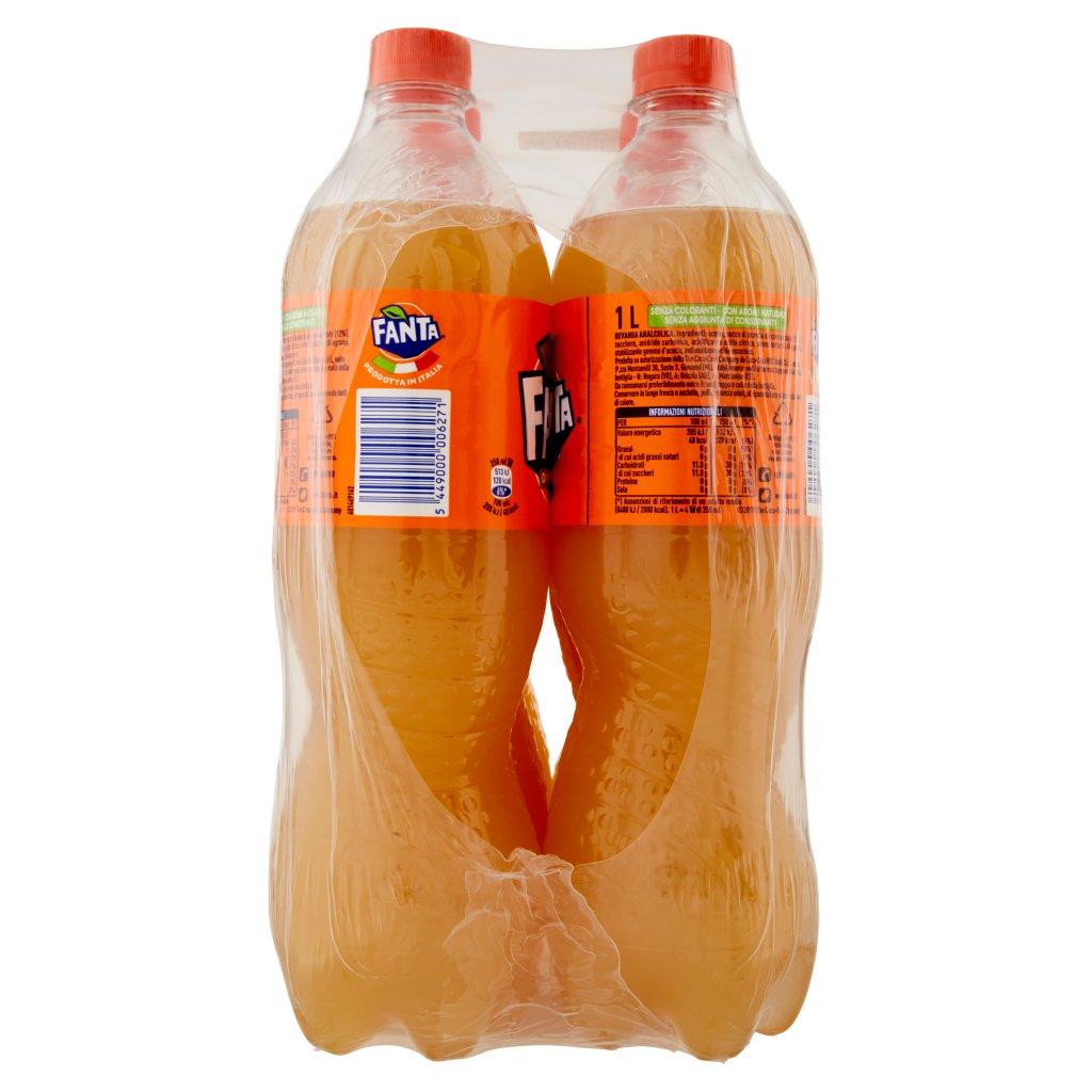Fanta Orange Original Bottiglia di Plastica da 1000 Ml Confezione da 6