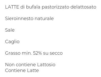 Spinosa Mozzarella di Latte di Bufala senza Lattosio 100% Latte Italiano 150 g