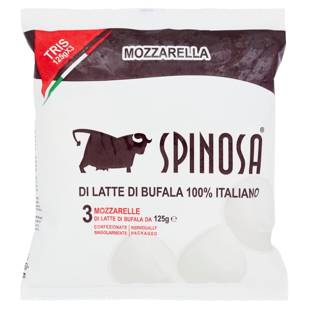Spinosa Mozzarella di Latte di Bufala 100% Italiano 3 x 125 g