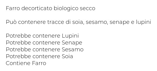 I Decorticati Melandri i Decorticati Farro Decorticato Biologico