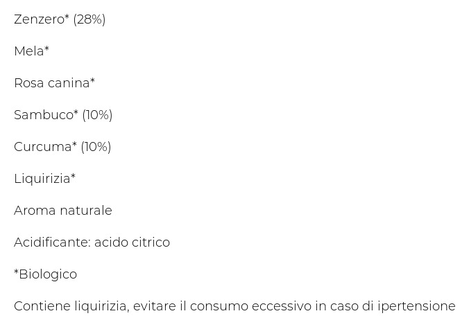 Bio Pam Panorama Bio Infuso di Zenzero Sambuco e Curcuma Biologico 20 x 1,85 g