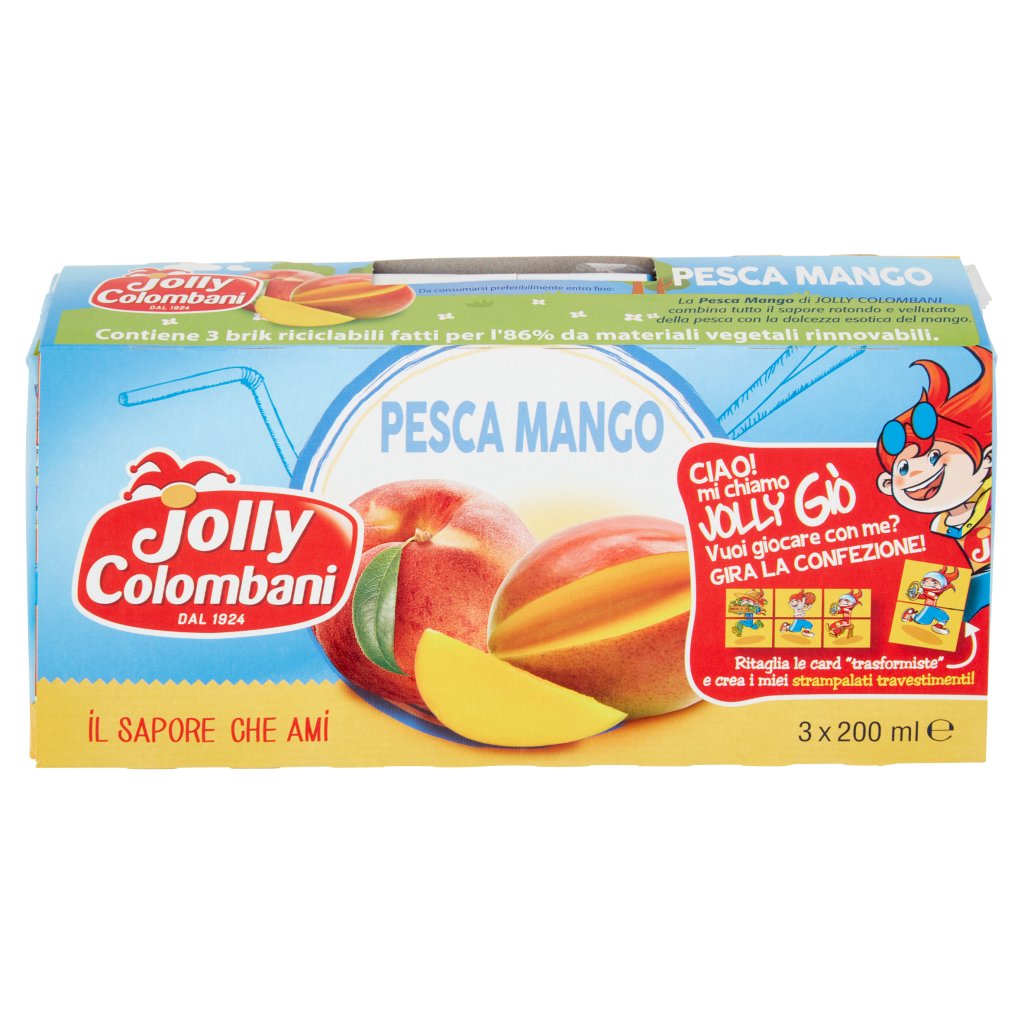 Jolly Colombani Pesca Mango 3 x 200 Ml