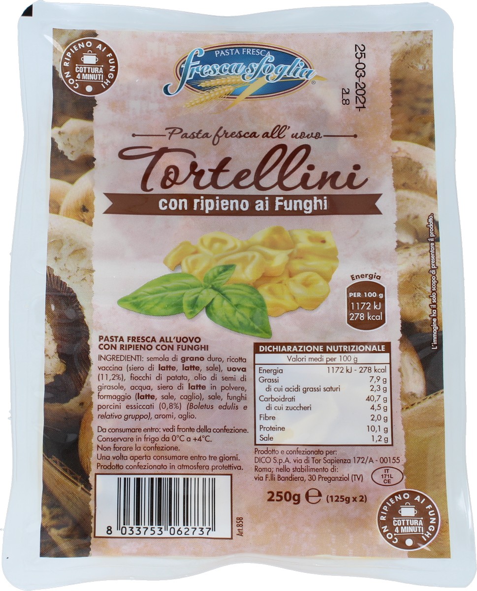 Pasta Fr.Tortellini Funghi Fresca Sfoglia 125 g X2