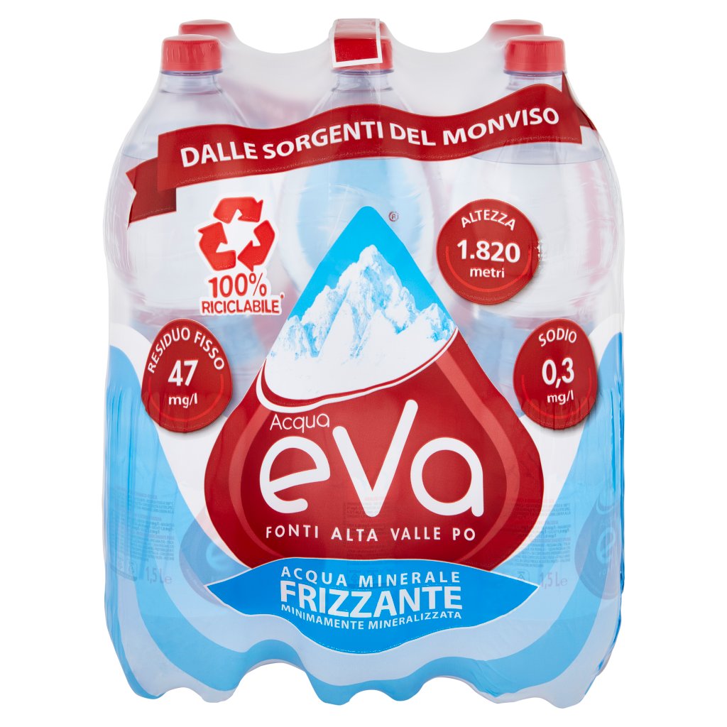 Acqua Eva Minerale Frizzante 6 x 1,5 l