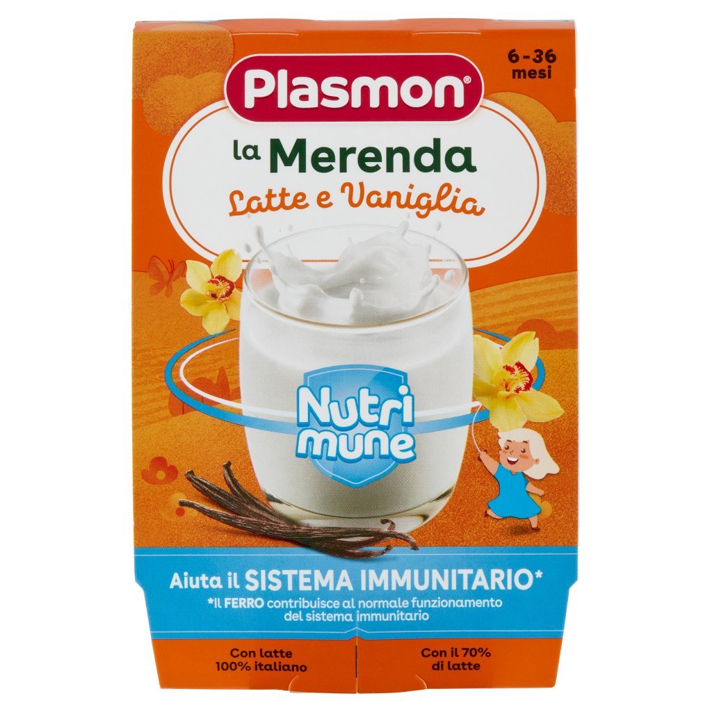 Plasmon La Merenda Latte e Vaniglia Nutri Mune