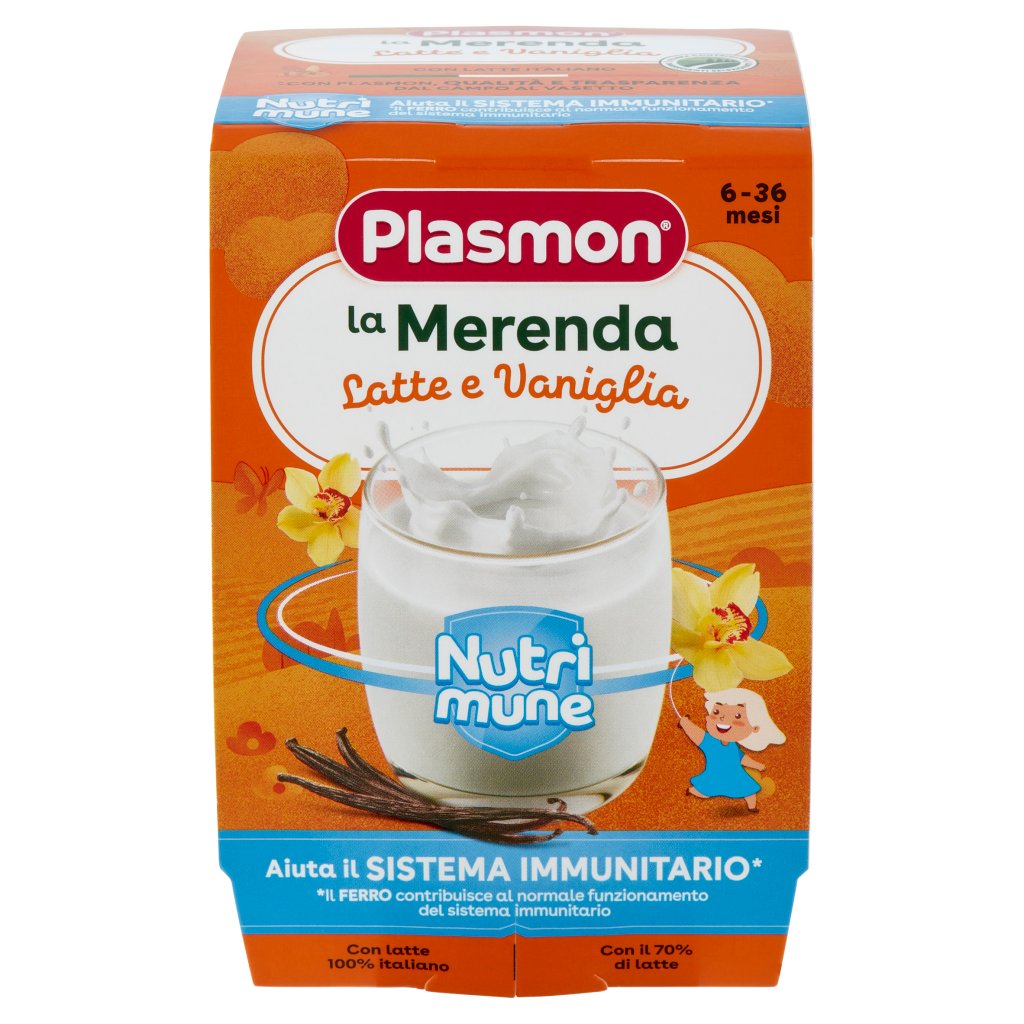 Plasmon La Merenda Latte e Vaniglia Nutri Mune