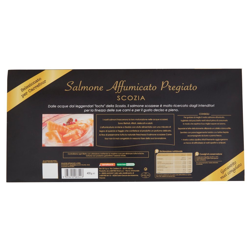 Salmone Affumicato Pregiato Scozia