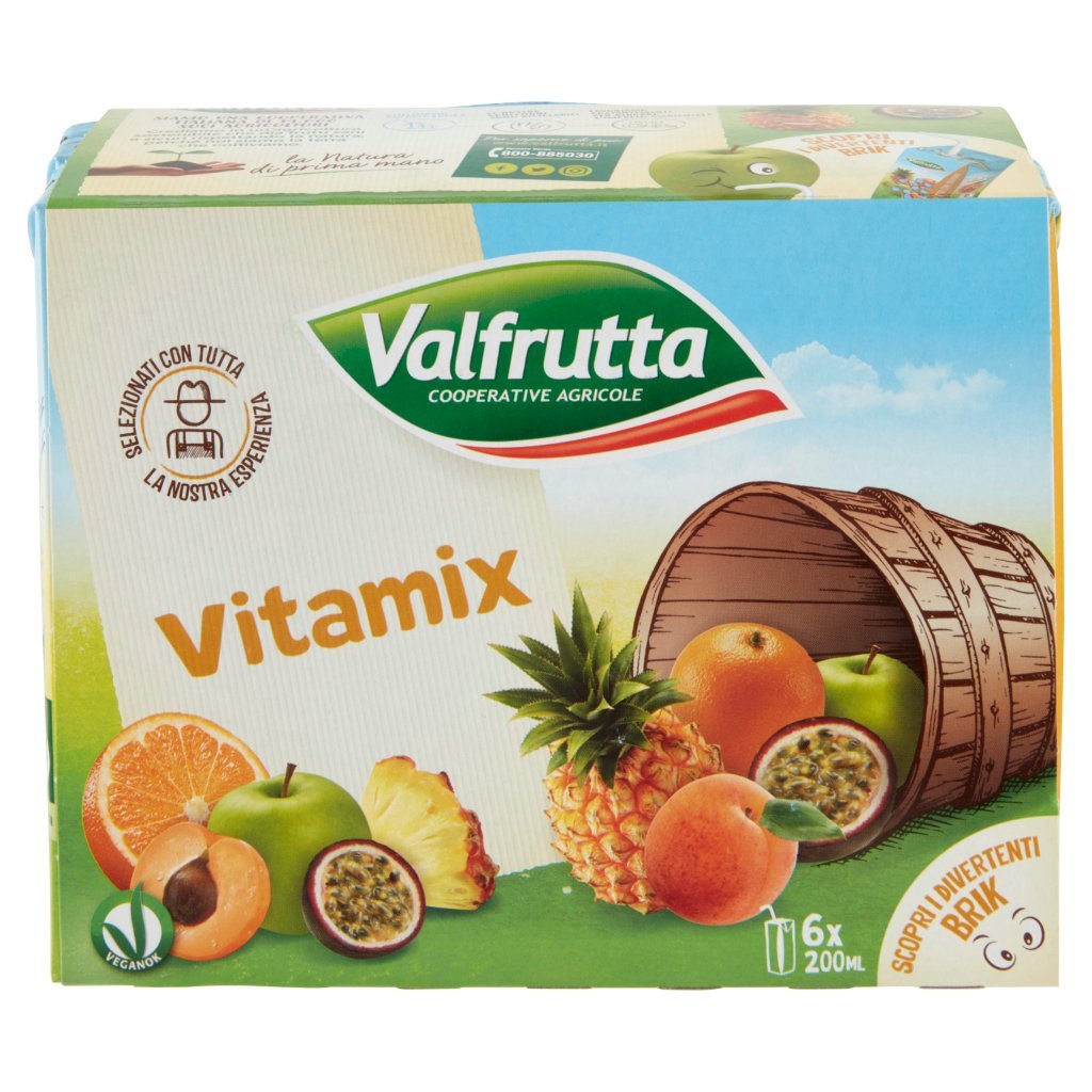 Valfrutta Vitamix Brik 6 x 200 Ml