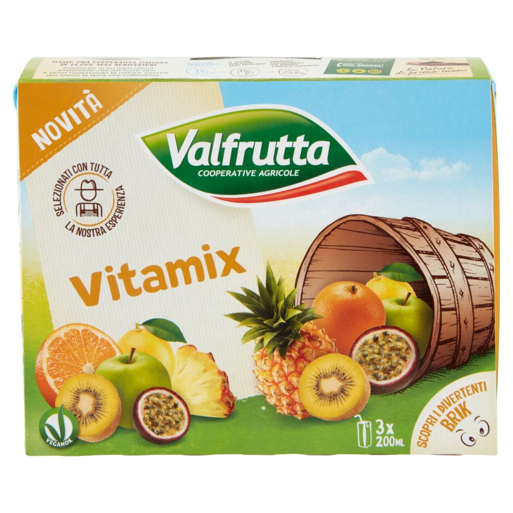 Valfrutta Vitamix Brik 3 x 200 Ml