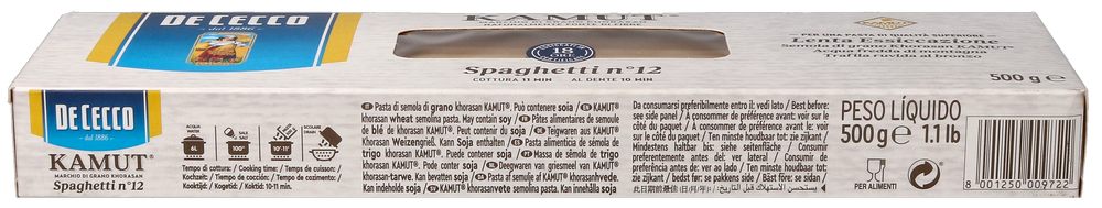 De Cecco Kamut Spaghetti N°12