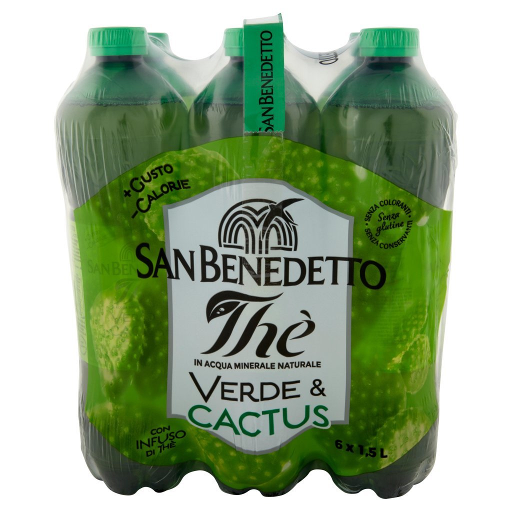 San Benedetto Thè Verde & Cactus 1,5 l Fardello x 6