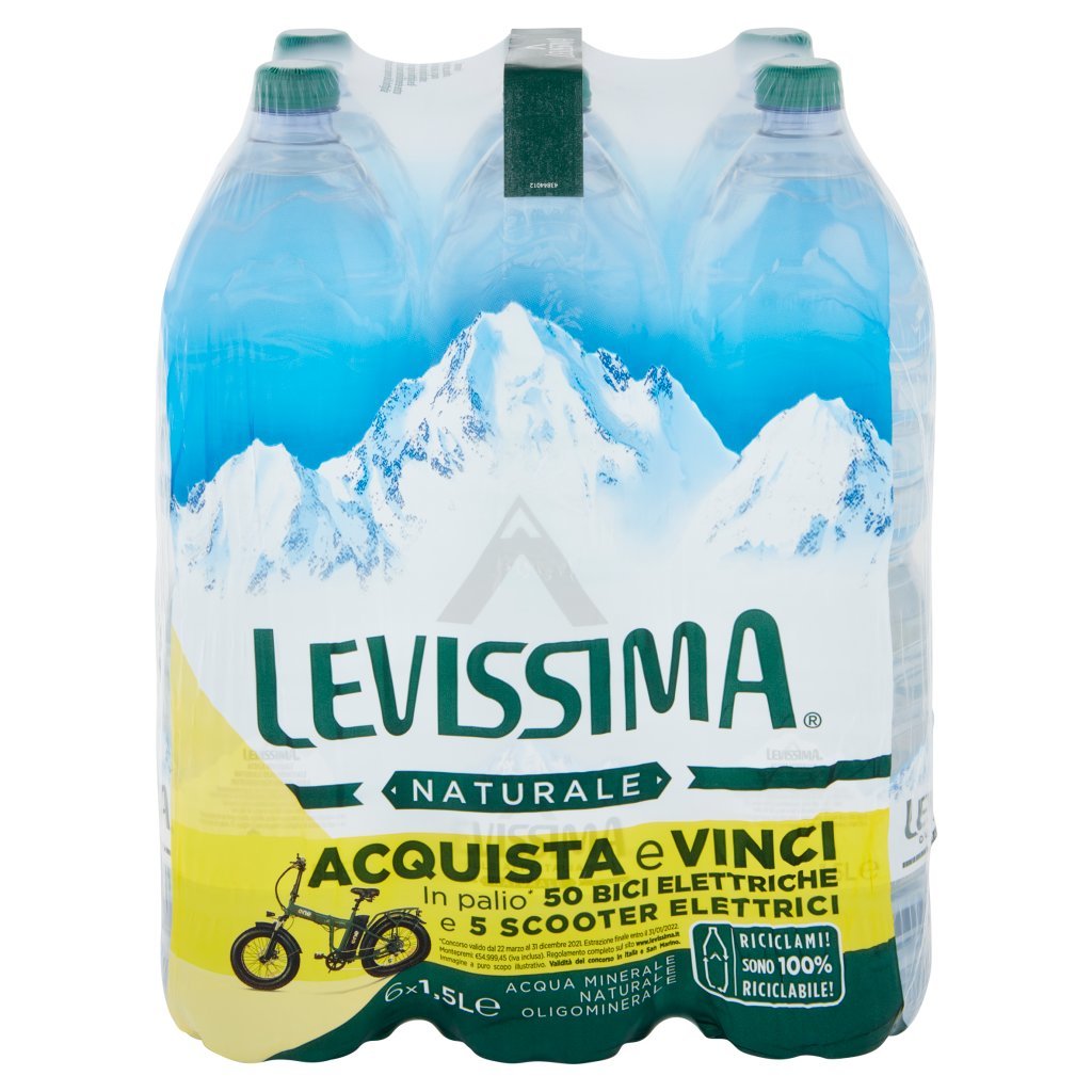 Levissima Acqua Minerale Naturale Oligominerale, 1,5l x 6