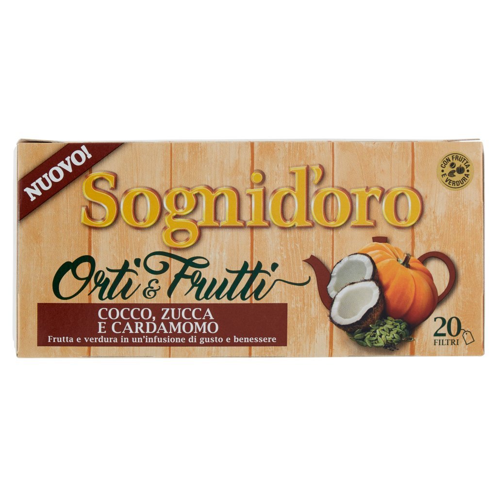 Sognid'oro Orti & Frutti Cocco, Zucca e Cardamomo 20  x 2, 5g