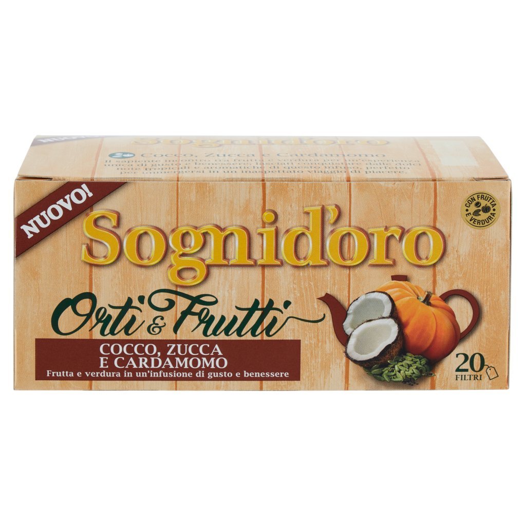 Sognid'oro Orti & Frutti Cocco, Zucca e Cardamomo 20  x 2, 5g