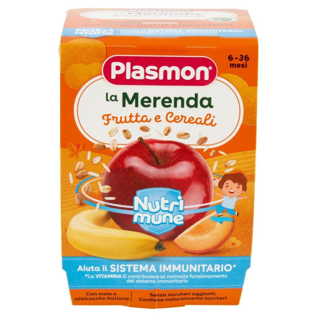Plasmon La Merenda Frutta e Cereali Nutri Mune 2 x 120 g
