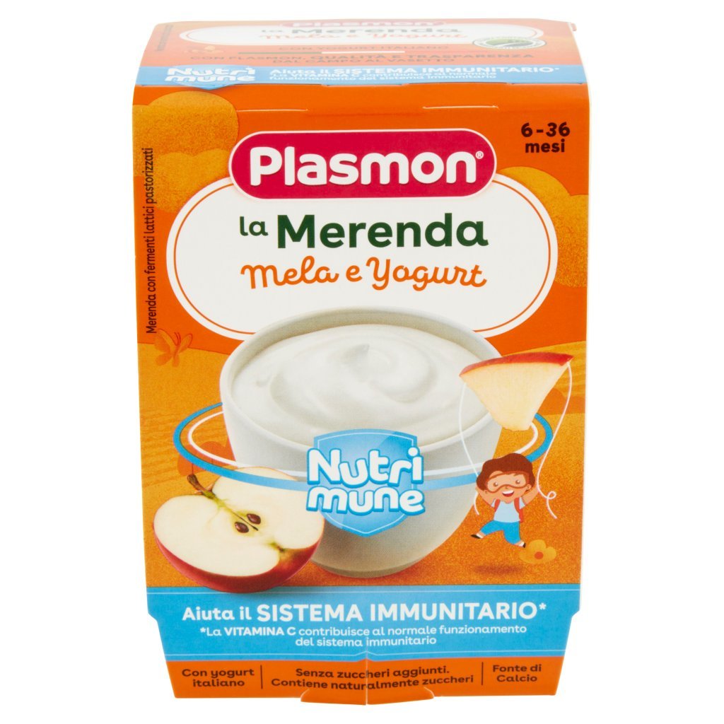 Plasmon La Merenda Mela e Yogurt Nutri Mune 2 x 120 g