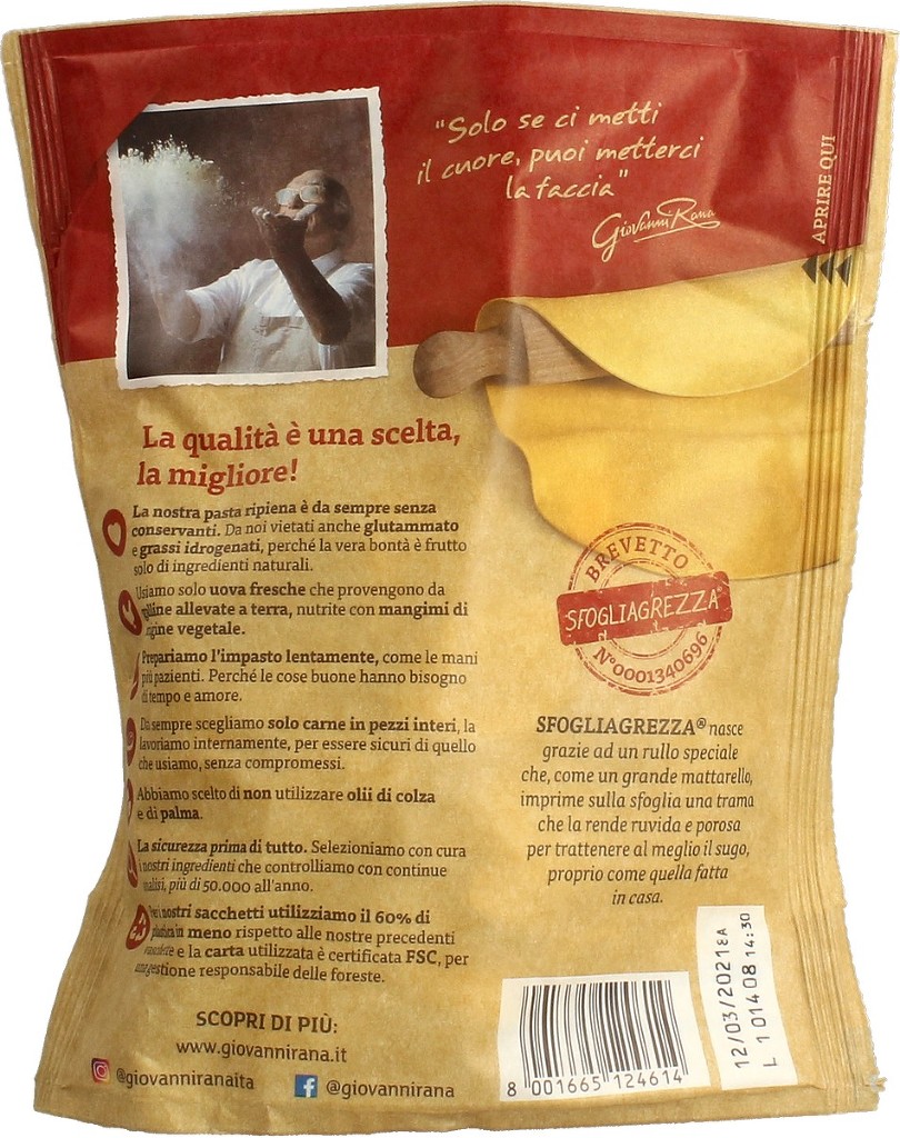 Rana Pasta Fresca Tortellini Rustici Carne Rana 250 g