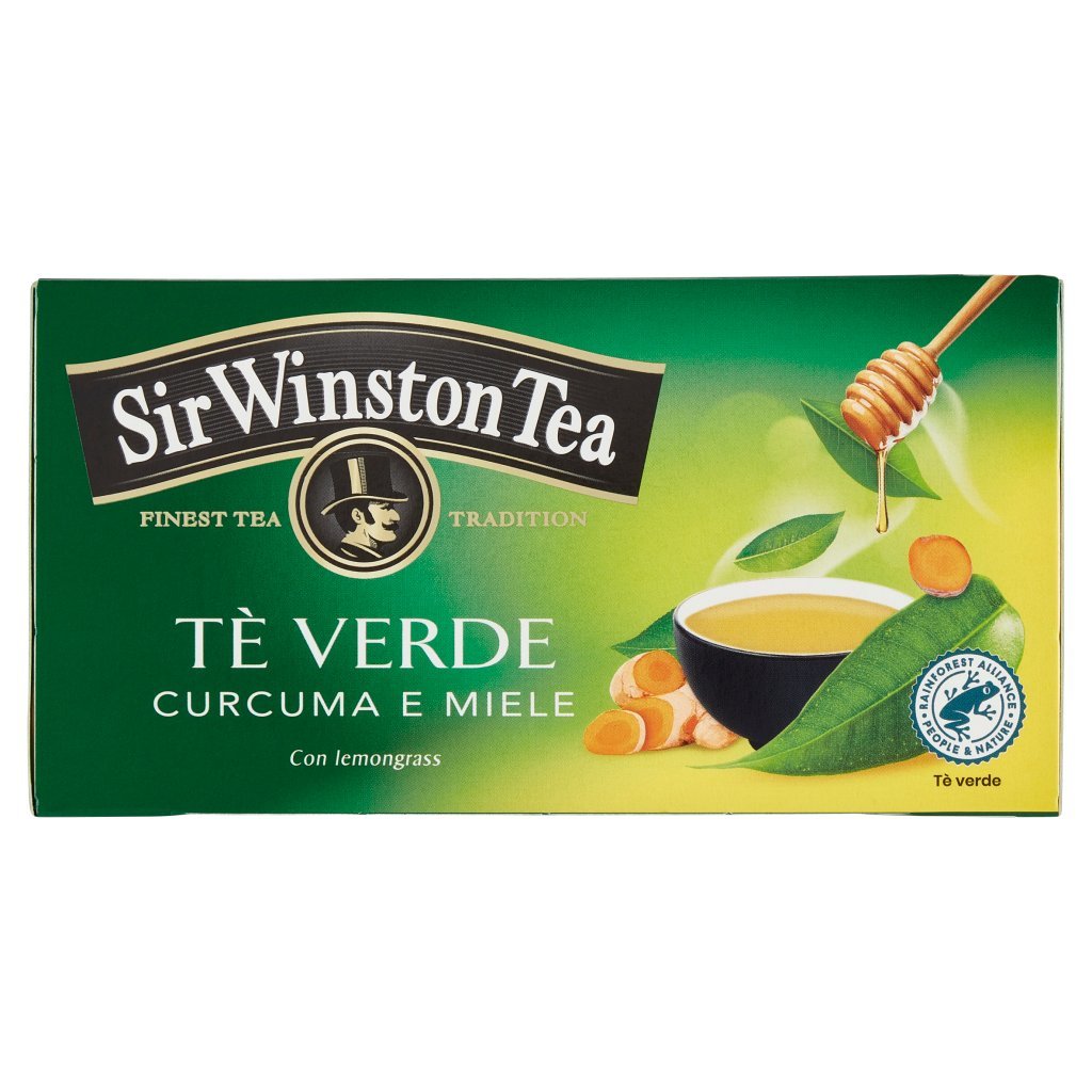Sir Winston Tea Tè Verde Curcuma e Miele 20 x 1,75 g