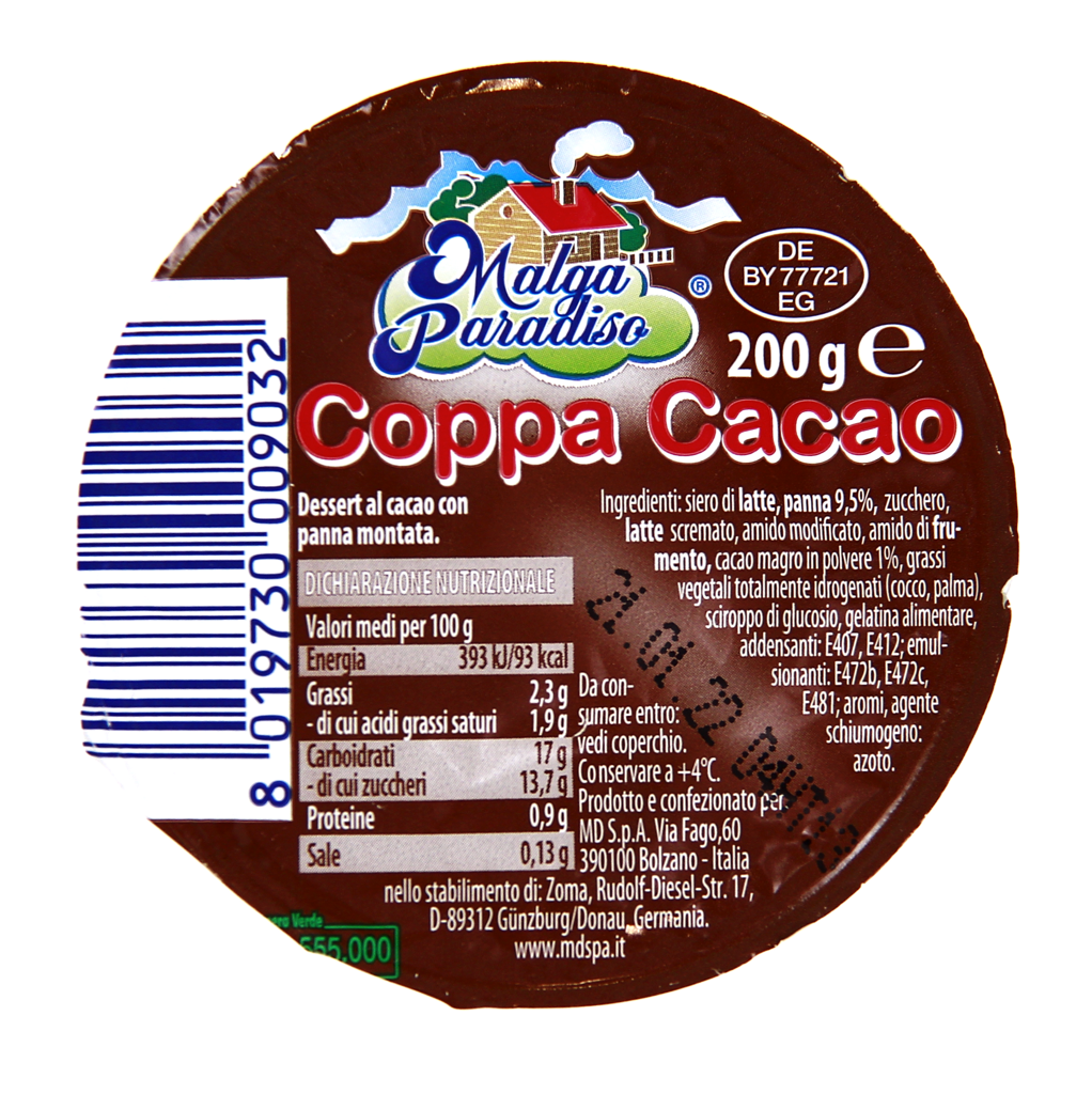 Coppa Panna Cacao G200 Malga p
