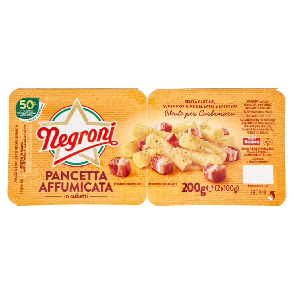 Negroni Pancetta Affumicata in Cubetti 2 x 100 g