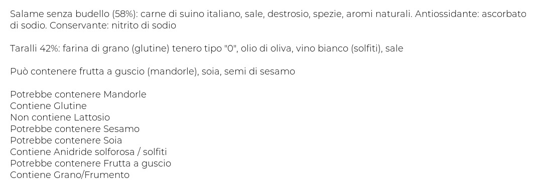 Fratelli Beretta Salamini Snack Salamini Classici & Taralli