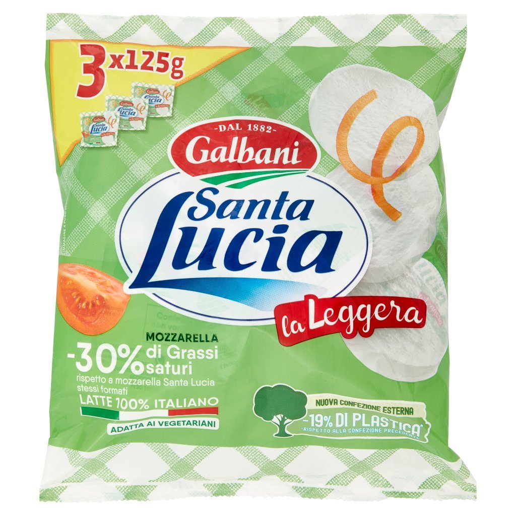 Galbani Santa Lucia Mozzarella la Leggera 3 x 125 g