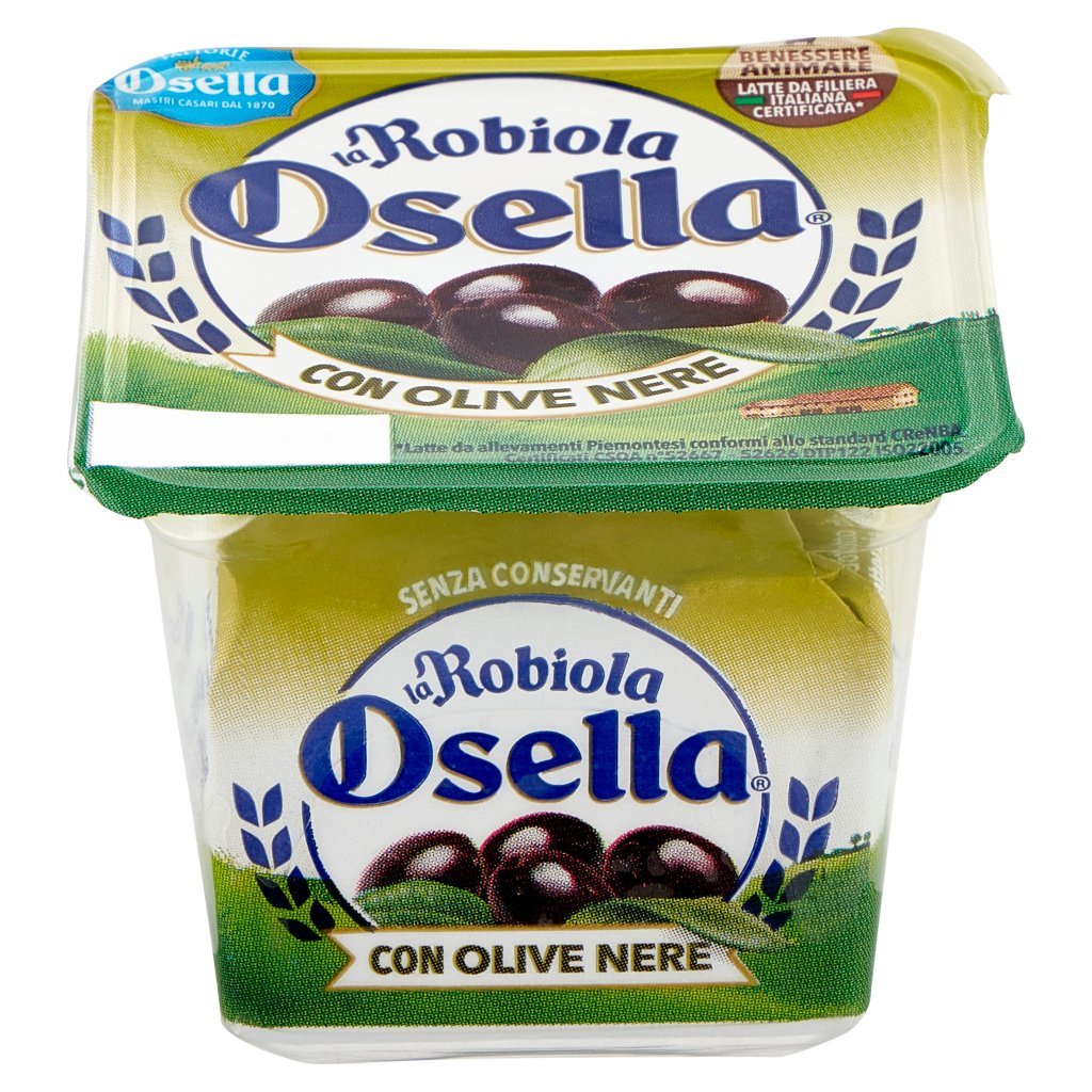 Fattorie Osella La Robiola Osella Specialità di Formaggio Fresco con Olive Nere -