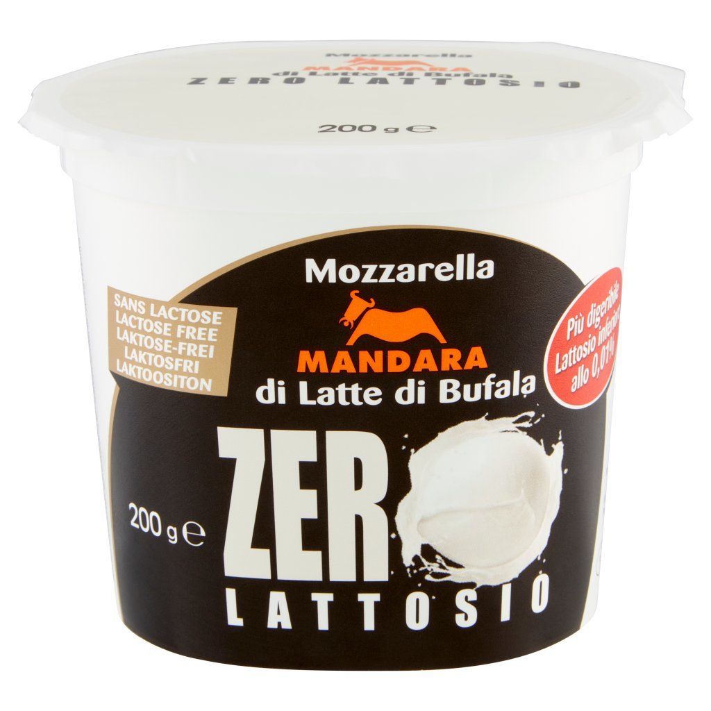 Mandara Mozzarella di Latte di Bufala Zero Lattosio 200 g