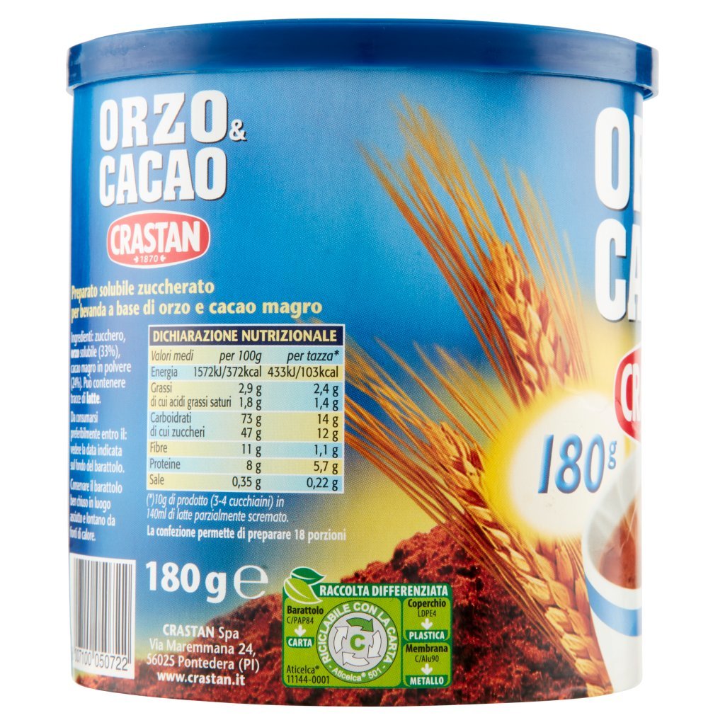 Crastan Orzo & Cacao Solubile