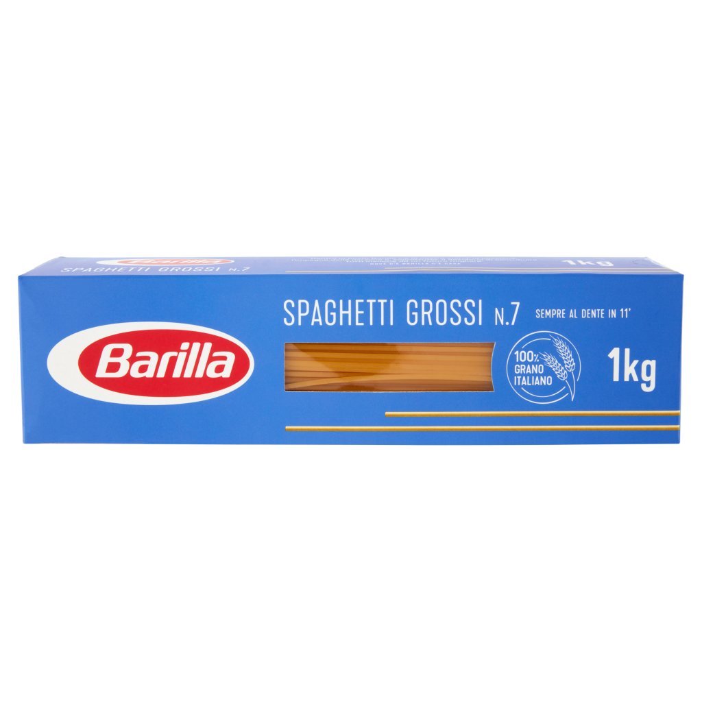 Barilla Pasta Spaghetti Grossi N.7 100% Grano Italiano 1kg