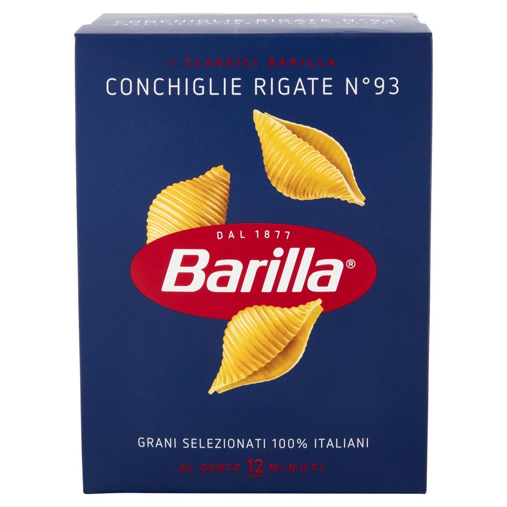 Barilla Pasta Conchiglie Rigate N.93 100% Grano Italiano
