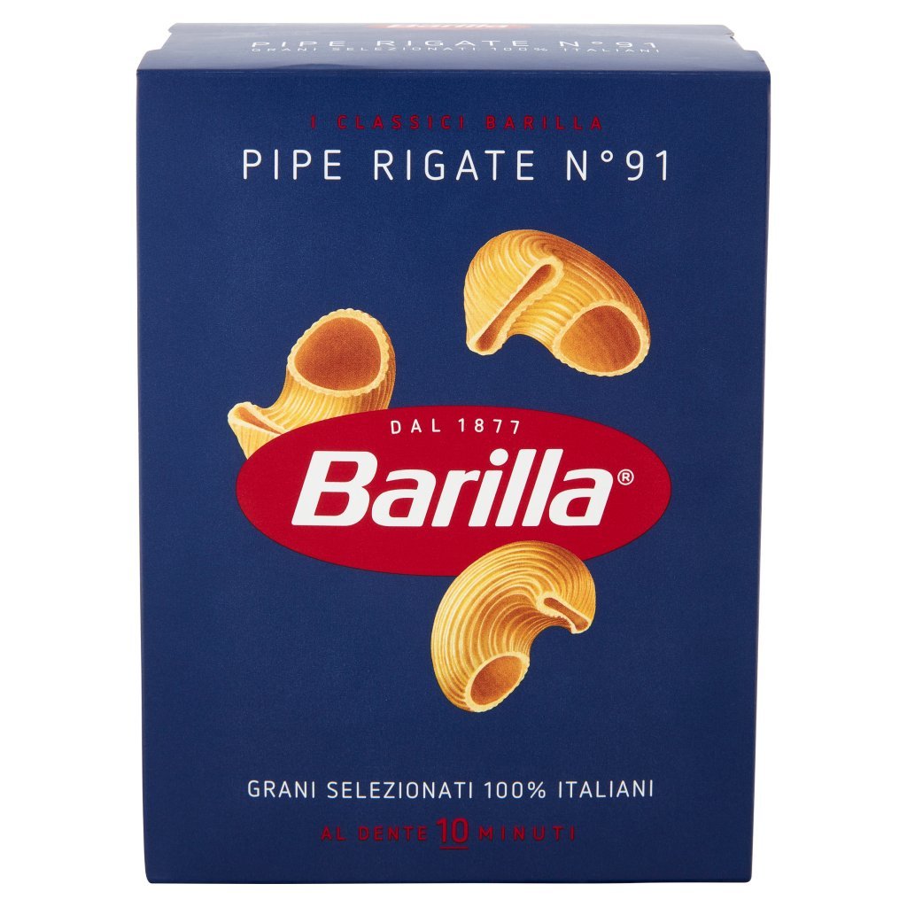 Barilla Pasta Pipe Rigate N.91 100% Grano Italiano