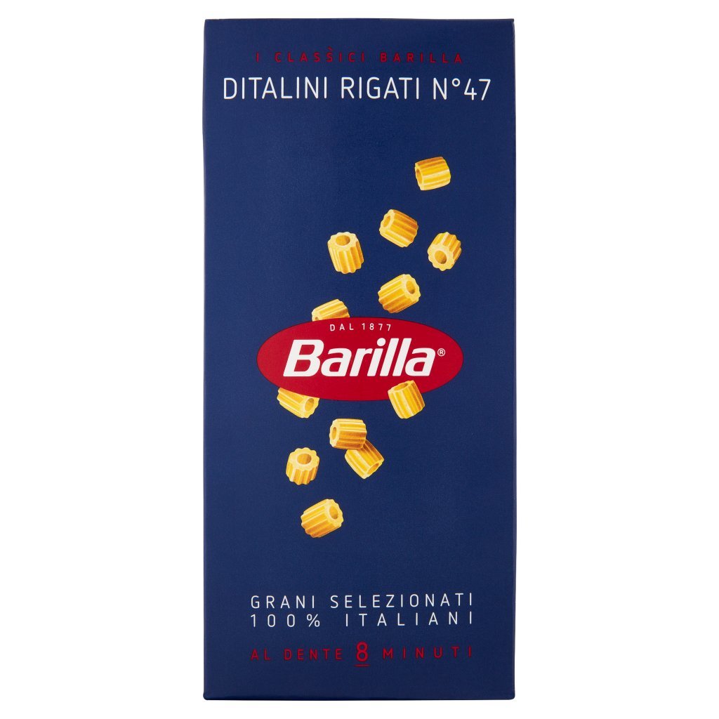 Barilla Pasta Ditalini Rigati N.47 100% Grano Italiano