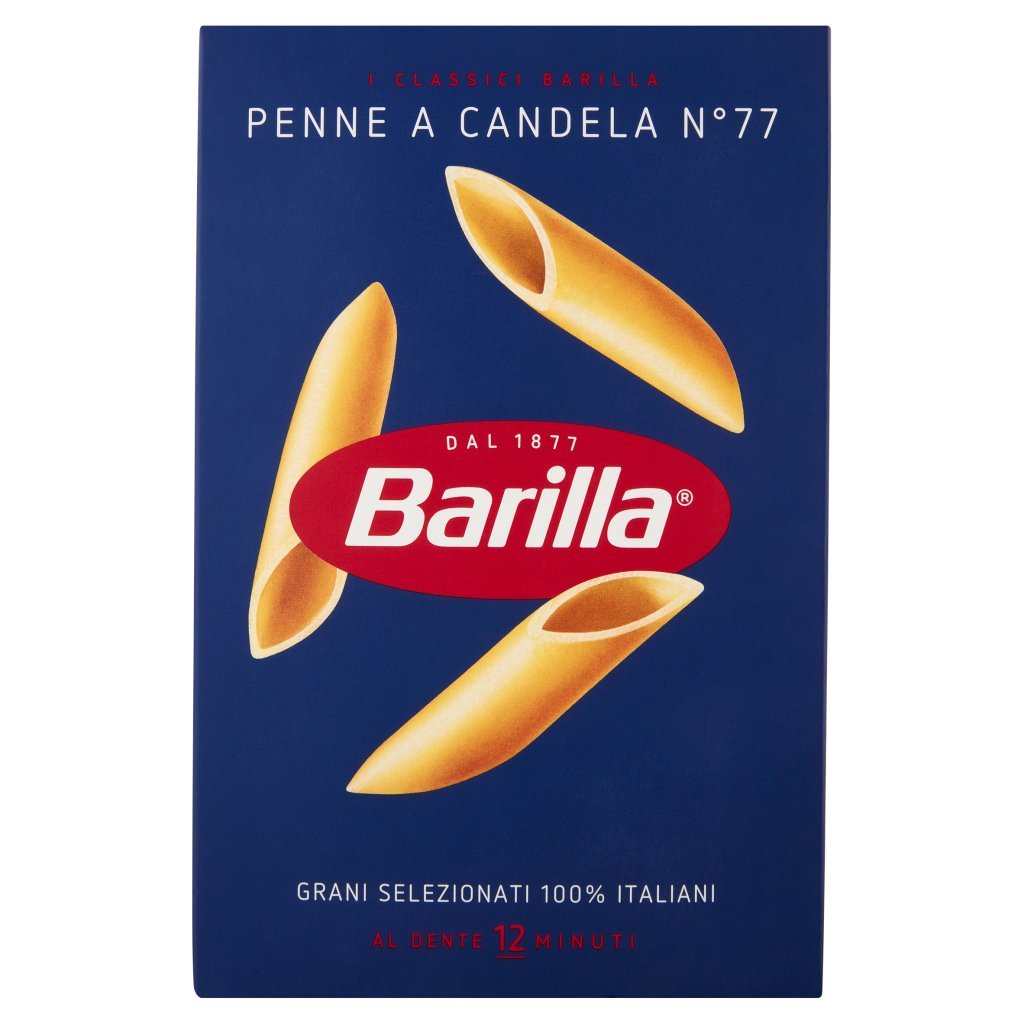 Barilla Pasta Penne a Candela N.77 100% Grano Italiano