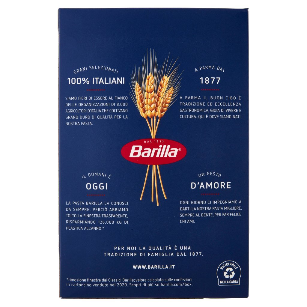Barilla Pasta Rigatoni N.89 100% Grano Italiano