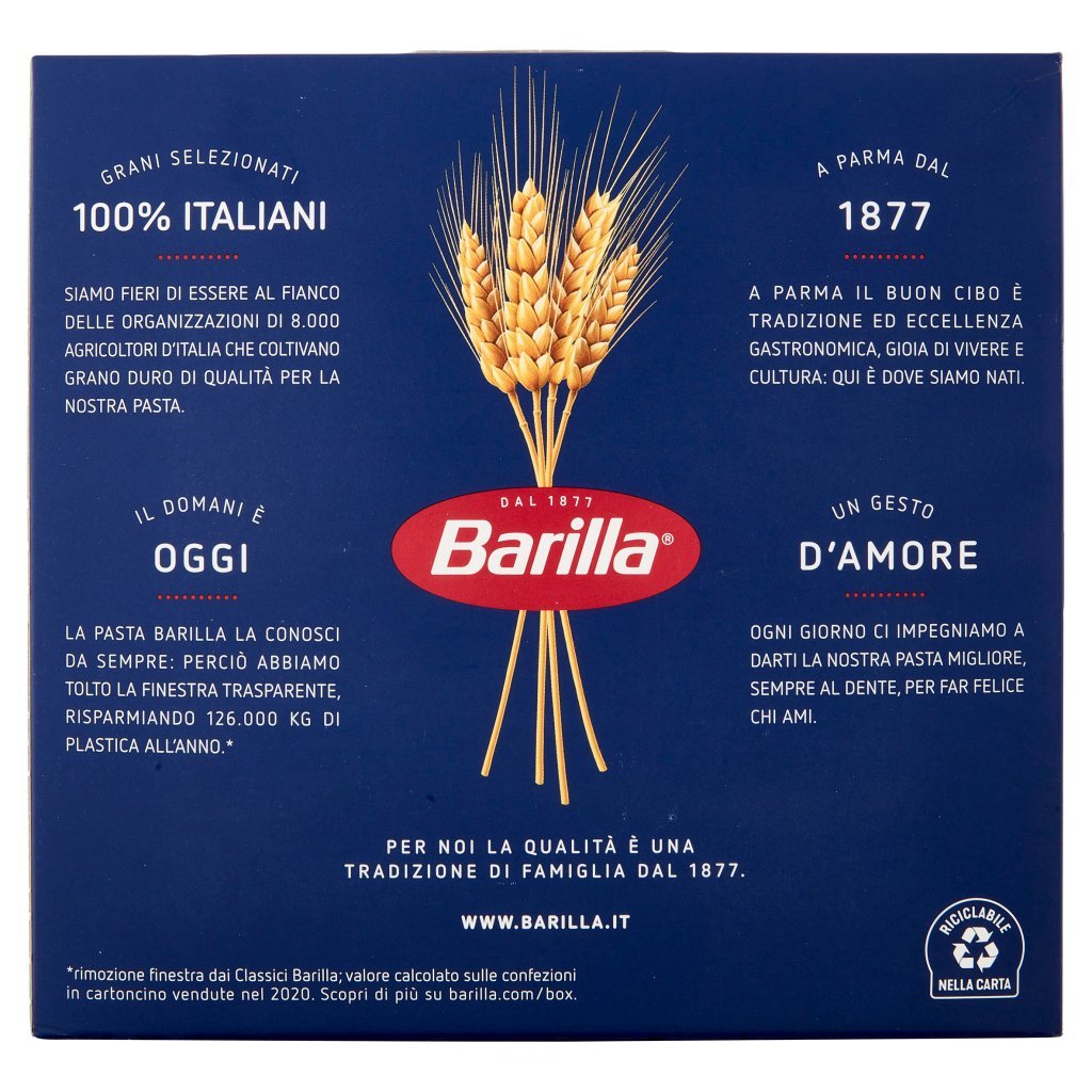 Barilla Pasta Penne Rigate N.73 100% Grano Italiano 1kg