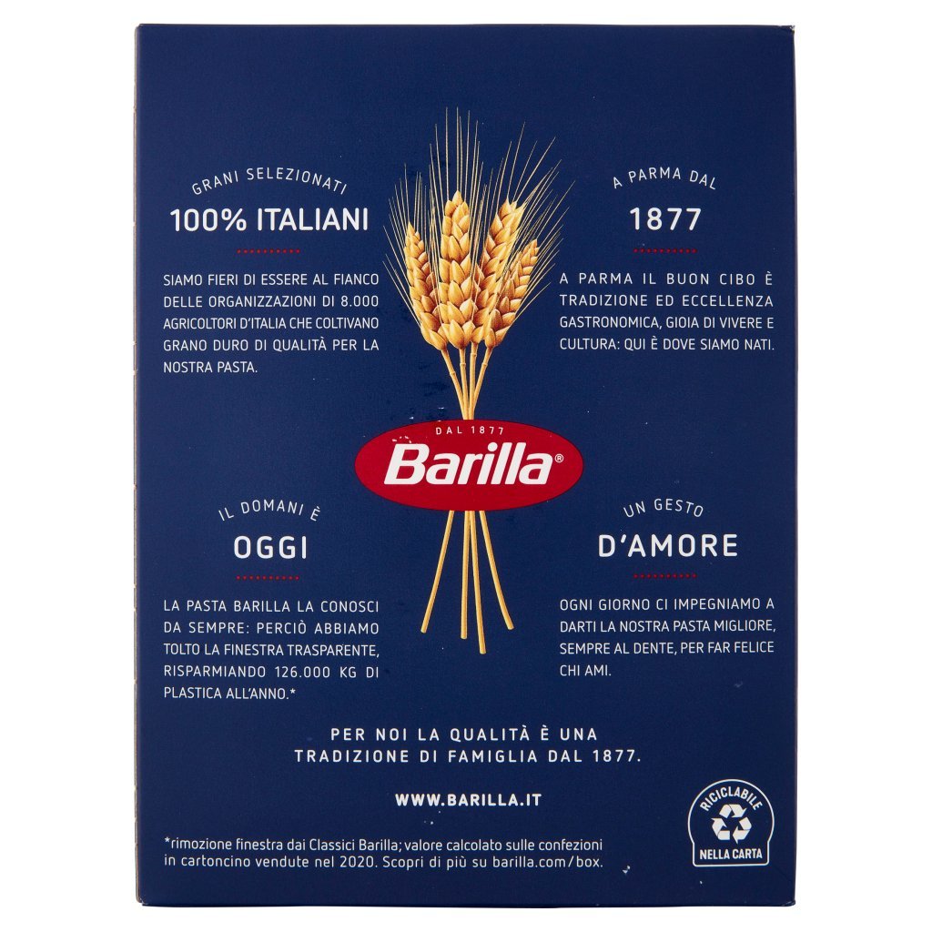 Barilla Pasta Tortiglioni N.83 100% Grano Italiano