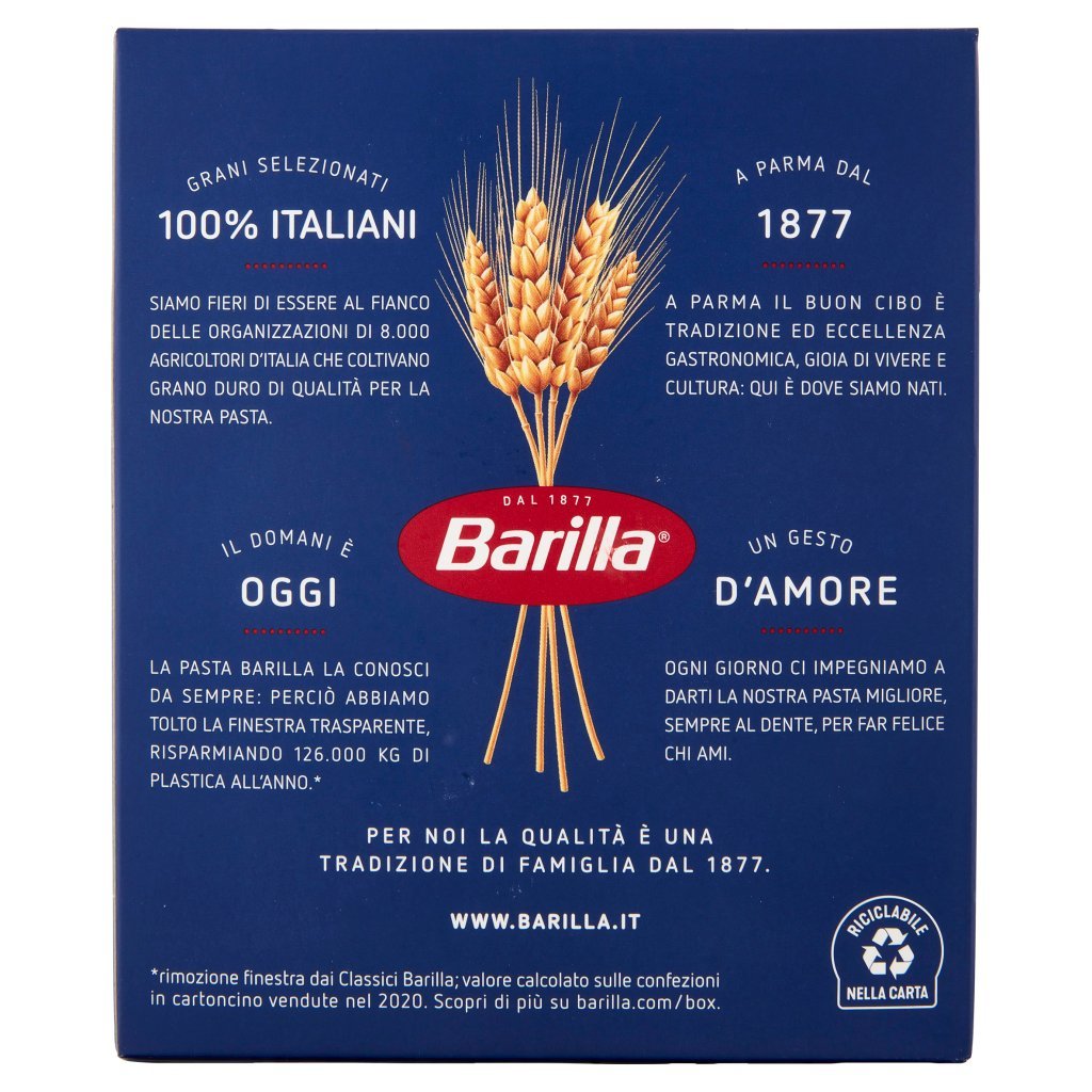 Barilla Pasta Sedani Rigati N.94 100% Grano Italiano