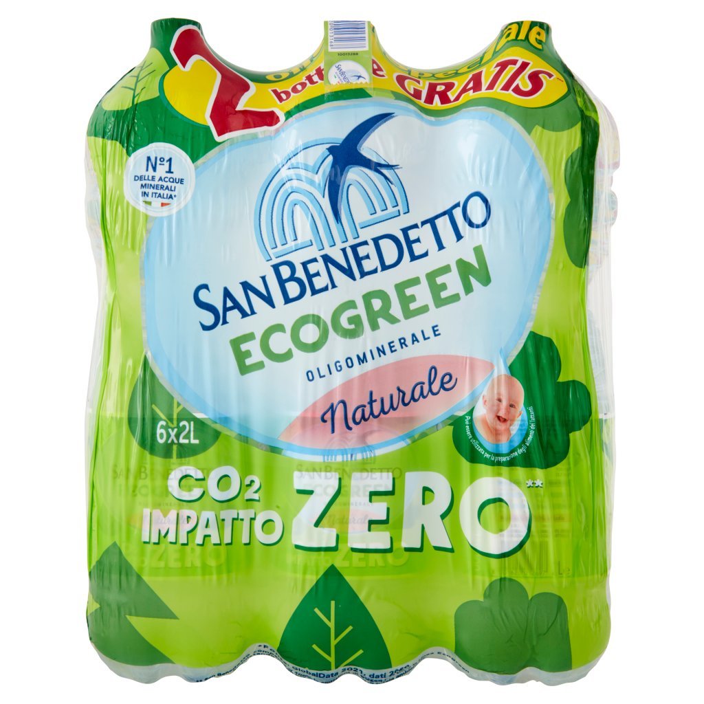 San Benedetto Acqua Naturale Benedicta Ecogreen 2l x 6 (4+2)
