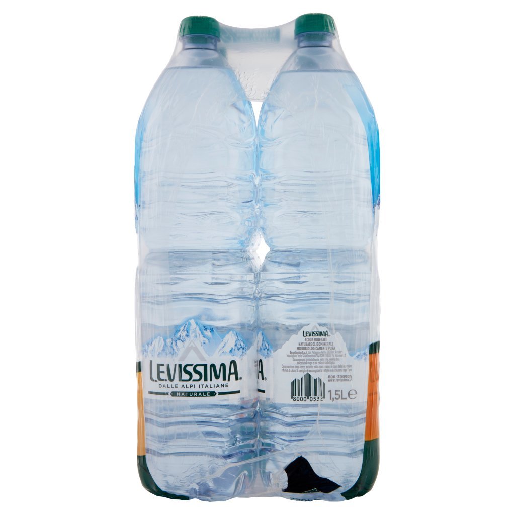 Levissima Acqua Minerale Naturale Oligominerale, 6 x 1,5 l